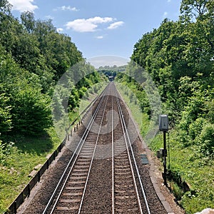 London to Brighton mainline railway tracks.
