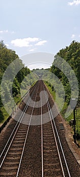 London to Brighton mainline railway tracks.