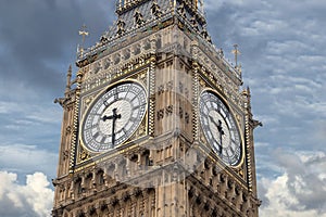 London tower big ben detail