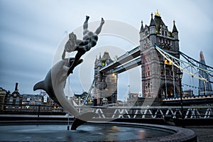 London Tower Bridge across the River Thames