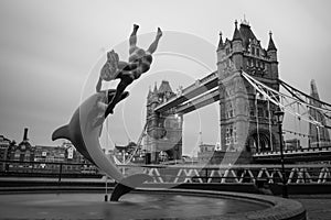 London Tower Bridge across the River Thames