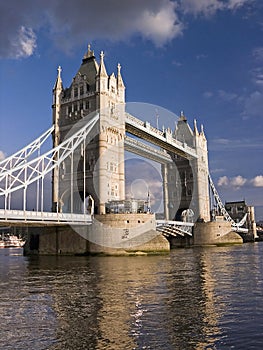 London Tower Bridge by cloudy day