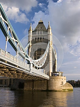 London Tower Bridge by cloudy day