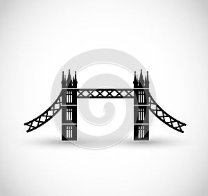 London Tower Bridge icon vector