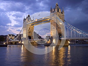 London Tower Bridge by night