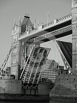 London Tower Bridge Raised