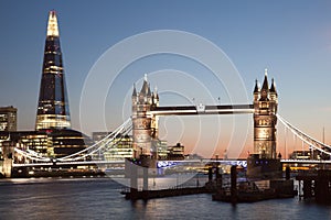 London Tower Bridge and The Shard