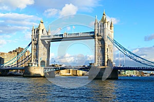 The London Tower Bridge splendour on the River Thames