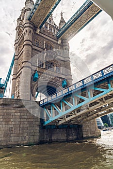 London Tower Bridge Thames perspective