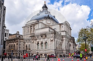 London, UK - April 2018: Methodist Central Hall in City of Westminster