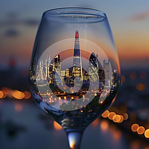 London UK, City Diorama Part of our cities in a glass series