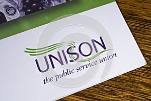 UNISON Logo on a Leaflet