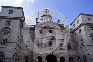 London, UK: detail of the facade of Horse Guards Building