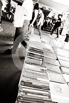 LONDON, UK - JUNE 21 2014: The Southbank Centre's Book Market