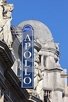 Apollo Theatre on Shaftesbury Avenue in London, UK