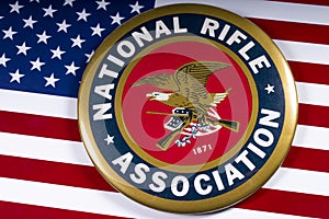 National Rifle Association Logo and the US Flag