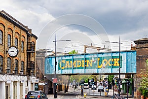 Camden Town Welcome bridge, famous neighbornhow of alternative culture shops