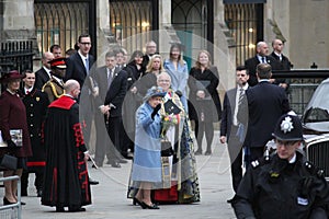 Queen Elizabeth II attends Commonwealth Day service at Westminster Abbey, London.