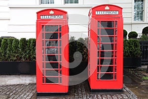 London UK - red telephone booths