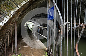 London, UK: A short tunnel on Regent's Canal near Lisson Grove in London