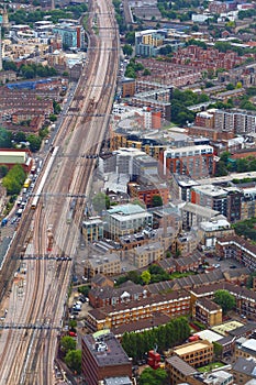 London UK train tracks