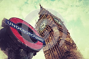 London underground and Big Ben