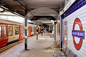 London Underground Tube Stations with train