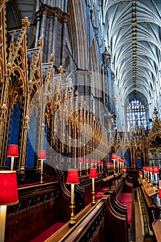 Gothic Church Westminster Abbey (Collegiate Church of St. Peter at Westminster) In London, UK