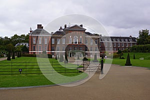 London, United Kingdom: facade and main entrance of Kensington Palace