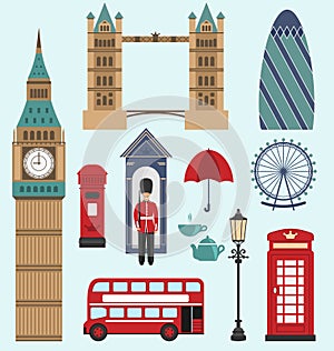 London,United Kingdom Flat Icons
