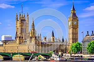 London, The United Kingdom of Great Britain: Palace of Westminster bridge