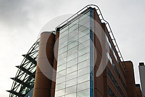 London, United Kingdom - November 25th, 2006: Architecture on modern east wing of St Thomas` Hospital reconstructed in 1950s