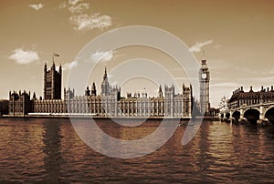 London, United Kingdom - Palace of Westminster Houses of Parlia