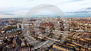 London Urban Cityscape Clapham and Battersea Aerial View photo