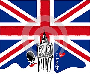 London vector illustration / I love London design