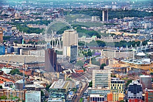 London Waterloo district aerial view