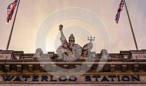 London Waterloo Station Statue