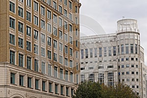 Londons, england: Canary wharf finance capital