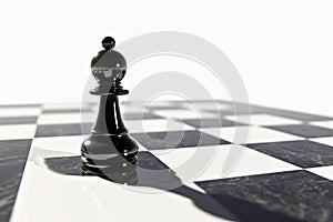 Chess Piece Casting Shadow
