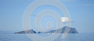 Lone cloud over Panarea, Aeolian Islands.