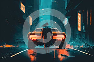 lone driver takes on the cyberpunk underworld with his heavily-modified muscle car, racing through the city and fighting