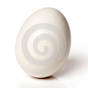 Solitary egg isolated on white background