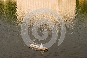 Lone Fisherman In Prague