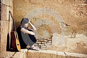 Lone guitarist photo