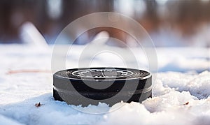 The Lone Hockey Puck Braving the Snowy Wilderness