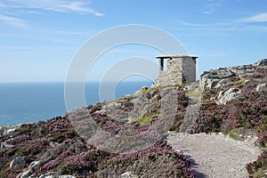 Lone outpost overlooking the ocean
