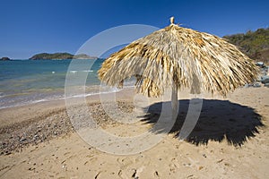 Lone Palapa on a Beach