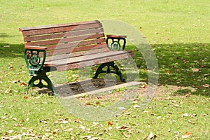 Lone park bench