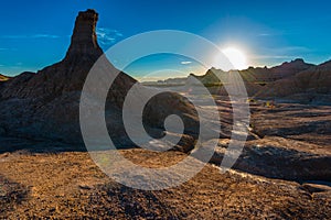 Lone pillar Badlands National Park, South Dakota