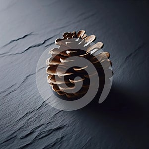 A lone pine cone, AI generated image